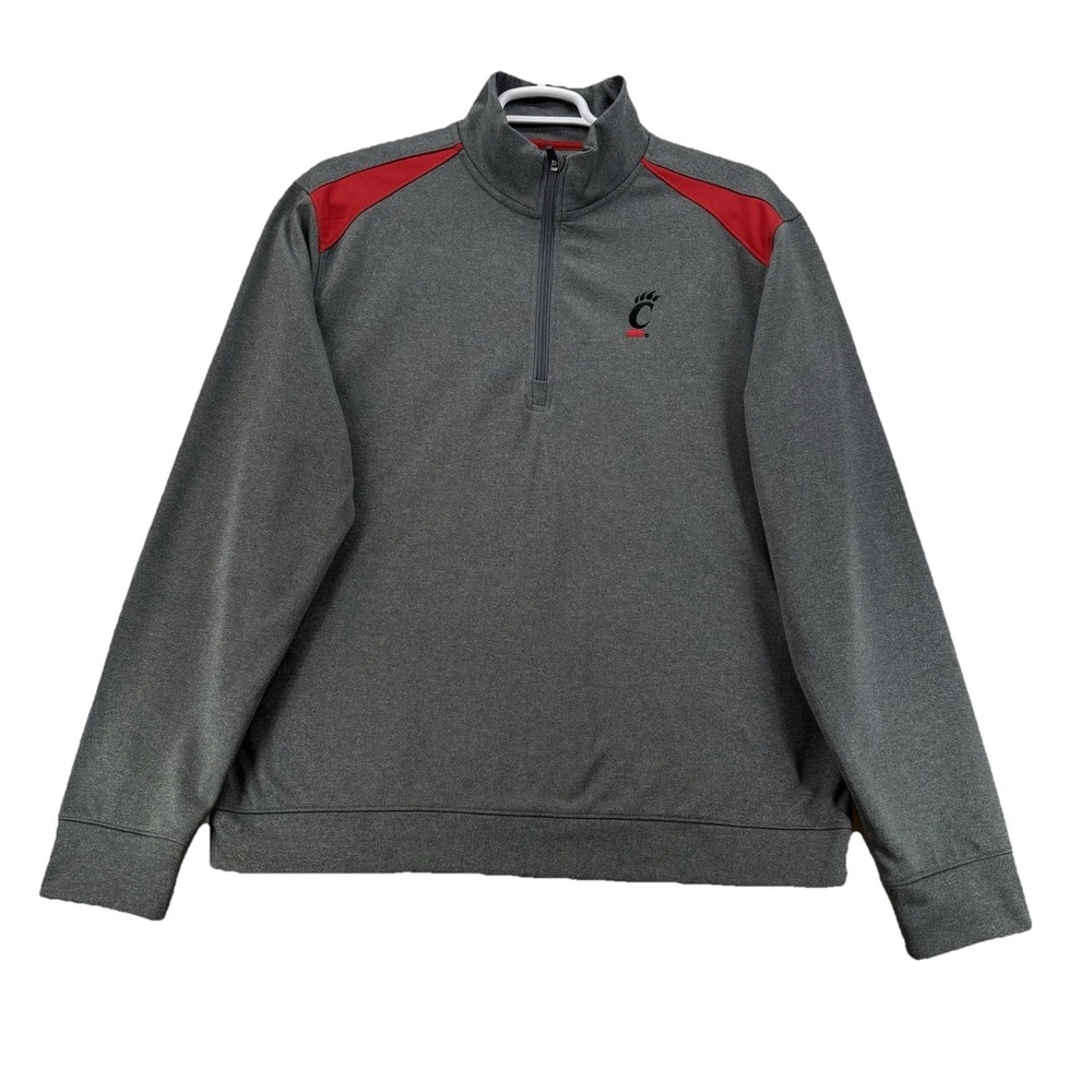 Cincinnati Bearcats Campus Drive Gray‎ 1/4 Zip Pullover Men's Size XL
